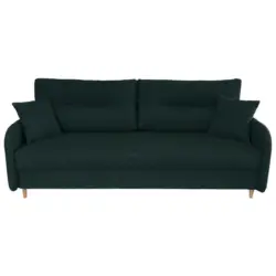 Schlafsofa mit Bettkasten Vero Grün B: 206 cm