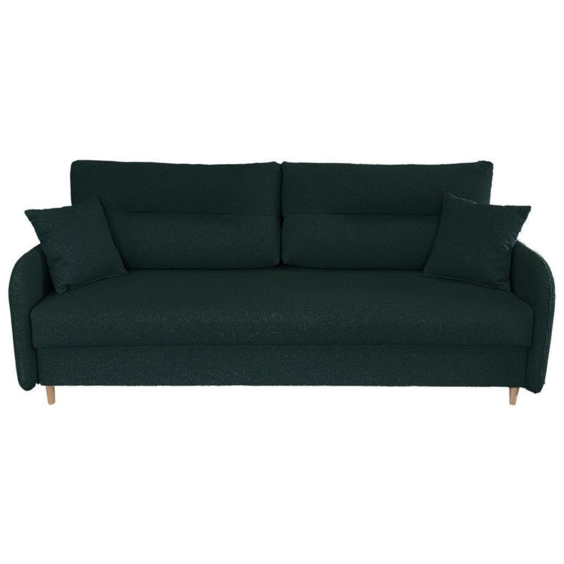 Schlafsofa mit Bettkasten Vero Grün B: 206 cm