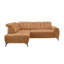 Ecksofa mit USB Anschluss Sano, Currygelb, S: 200x261 cm