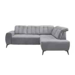Ecksofa Mit Usb Anschluss Sano, Hellgrau, S: 261x200 Cm
