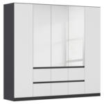 Möbelix Drehtürenschrank Mainz Grau/Weiß B: 226 cm