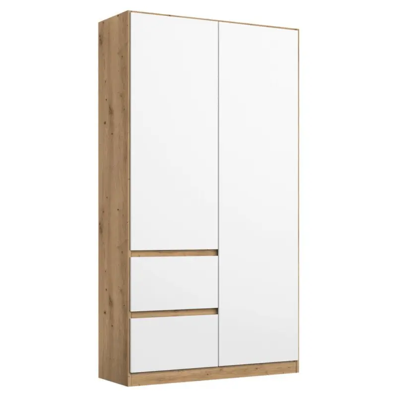 Drehtürenschrank Nidda Eiche Artisan/weiß B: 40 Cm