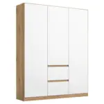 M&ouml;belix Dreht&uuml;renschran Nidda Eiche Artisan/wei&szlig; B: 136 Cm