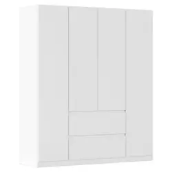 Drehtürenschrank Mainz Weiß B: 181 Cm