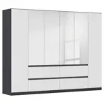 Möbelix Drehtürenschrank Mainz Grau/weiß B: 271 Cm