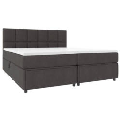 Boxspringbett Mit Topper Garda 140x200 Cm Dunkelgrau