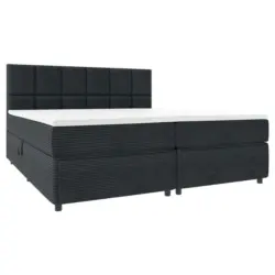 Boxspringbett mit Topper Garda 120x200 cm Graphitfarben