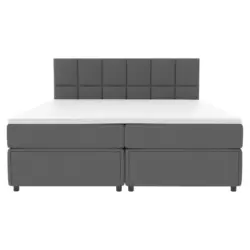 Boxspringbett Mit Topper Garda 120x200 Cm Anthrazit