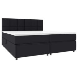 Boxspringbett mit Topper Garda 100x200 cm Schwarz