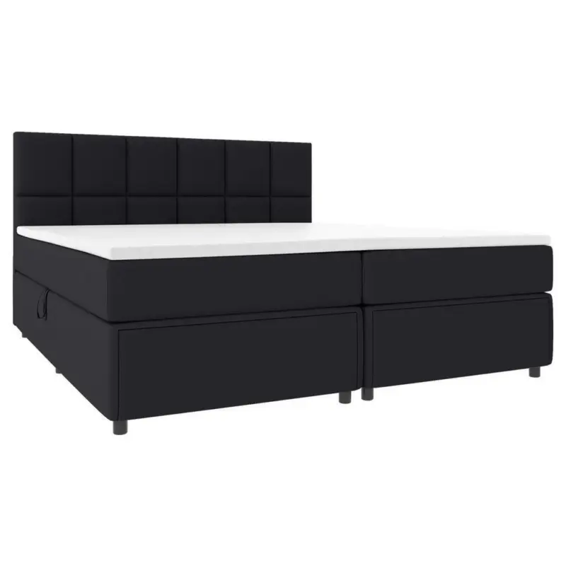 Boxspringbett Mit Topper Garda 140x200 Cm Schwarz