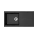 Möbelix Spüle Cleveland Schwarz 100x21,4 cm