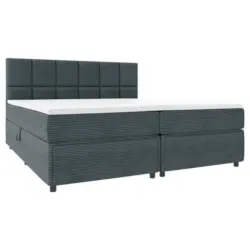 Boxspringbett Mit Topper Garda 140x200 Cm Grau
