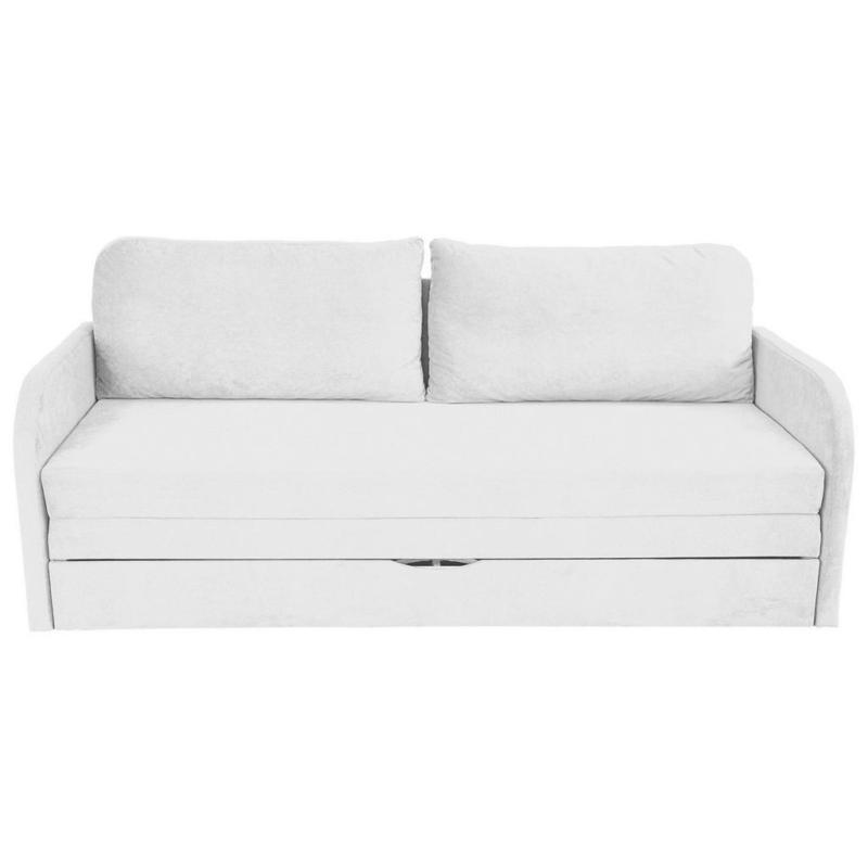Schlafsofa mit Bettkasten Milan Weiß B: 203 cm