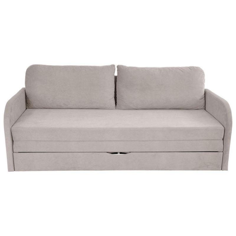 Schlafsofa mit Bettkasten Milan Taupe B: 203 cm