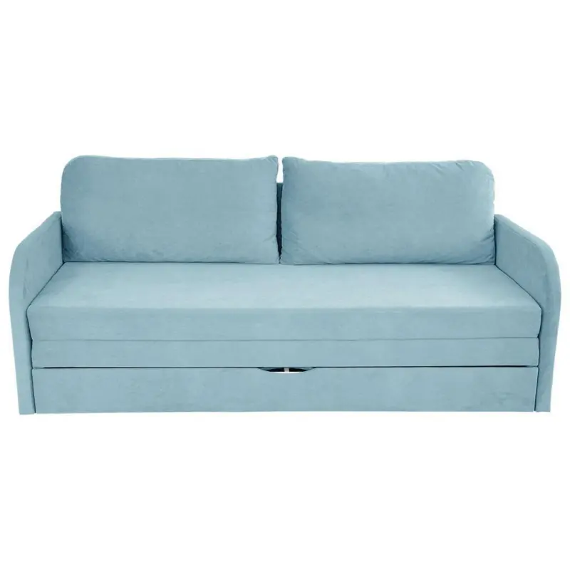Schlafsofa mit Bettkasten Milan Hellblau B: 203 cm