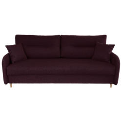 Schlafsofa mit Bettkasten Vero Aubergine B: 206 cm