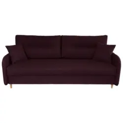 Schlafsofa mit Bettkasten Vero Aubergine B: 206 cm