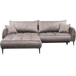 Ecksofa mit Bettkasten Letto 189x260 cm Velours Beige