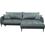 Möbelix Ecksofa mit Bettkasten Letto 260x189 cm Velours Blau