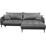 Möbelix Ecksofa mit Bettkasten Letto 260x189 cm Velours Grau