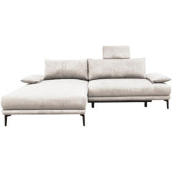 Ecksofa mit Bettkasten Lagacy 192x260 cm Webstoff Weiß