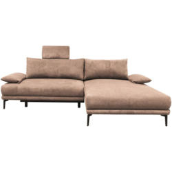 Ecksofa mit Bettkasten Lagacy 260x192 cm Webstoff Beige