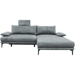 Ecksofa mit Bettkasten Lagacy 260x192 cm Webstoff Grau