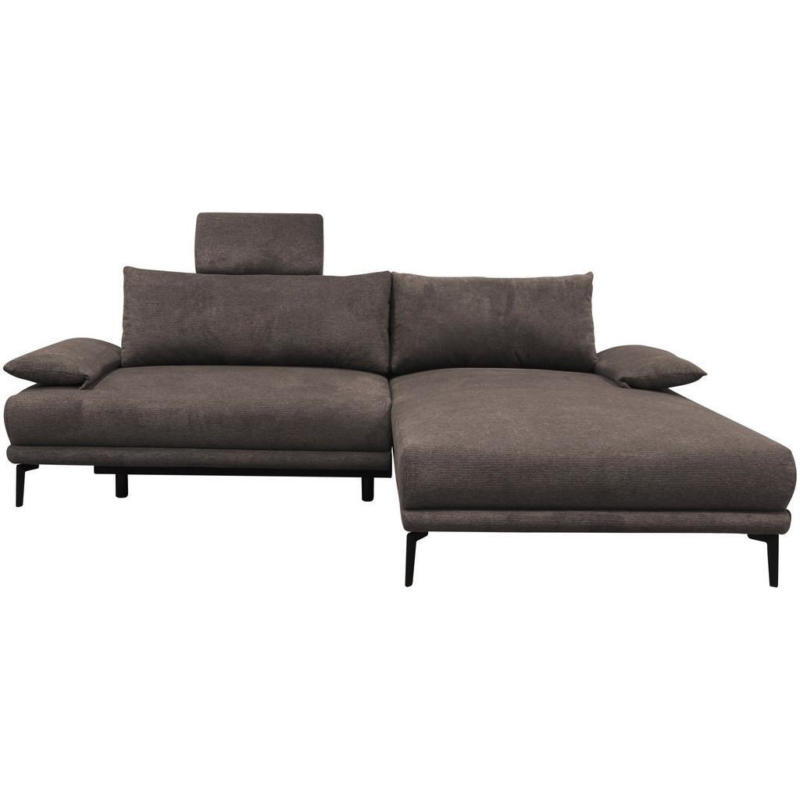 Ecksofa mit Bettkasten Lagacy 260x192 cm Webstoff Graubraun