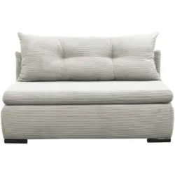 Schlafsofa mit Bettkasten Yellow B: 154 cm Cord Weiß