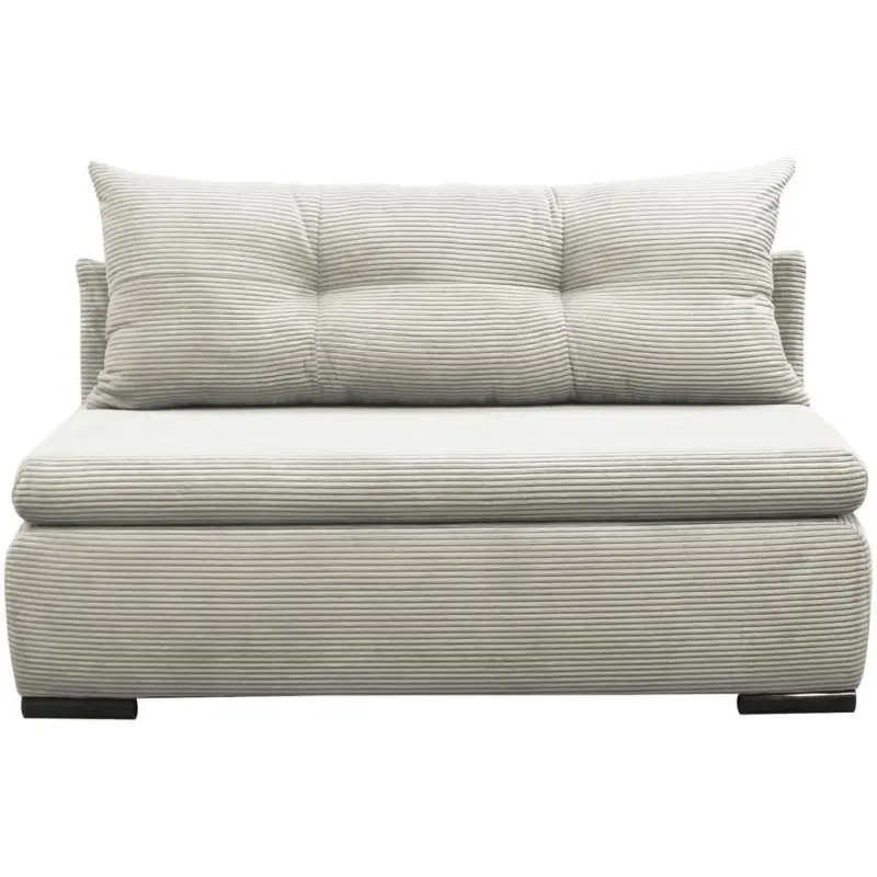 Schlafsofa mit Bettkasten Yellow B: 154 cm Cord Weiß