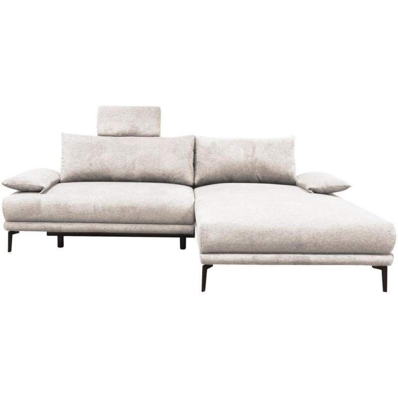 Ecksofa mit Bettkasten Lagacy 260x192 cm Webstoff Weiß