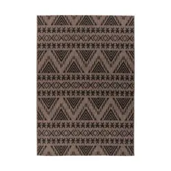 Flachwebteppich Splash 500 Braun/grau, 200x290 Cm