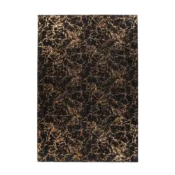 Teppich Bijou 225 Schwarz/Goldfarben, 80x150 cm