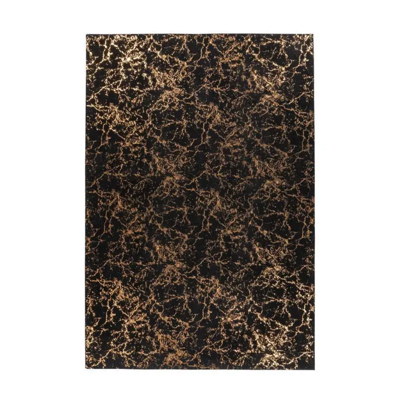 Teppich Bijou 225 Schwarz/Goldfarben, 80x150 cm