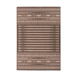 Flachwebteppich Splash 225 Braun/creme, 120x170 Cm
