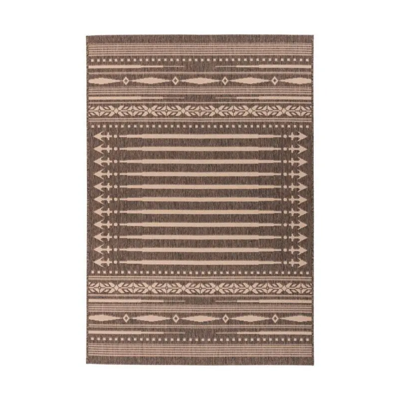 Flachwebteppich Splash 225 Braun/creme, 120x170 Cm
