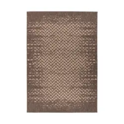 Flachwebteppich Splash 600 Braun/creme, 160x230 Cm