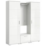 Möbelix Garderobe 4- Teilig Prego Weiß Inkl. Zubehör, B: 165 Cm