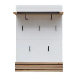 Garderobenpaneel Fresno Weiß/eiche Artisan, B: 80 Cm