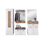 Möbelix Garderobe Fresno Eiche Artisan/Weiß B: 245 cm