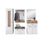 Möbelix Garderobe Fresno Eiche Artisan/weiß B: 245 Cm