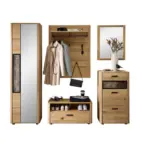 Möbelix Garderobe Montana Schwarz/wildeiche, B: 240 Cm