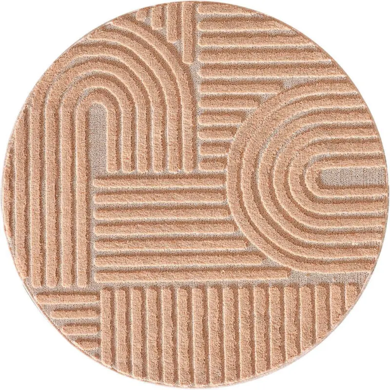 Hochflorteppich Art 120 X 120 1121 Rose