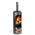 Möbelix Kaminofen Terrassenofen Faro Schwarz, 40 cm