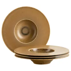 Tellerset Grumpy Goldfarben, 4-Teilig