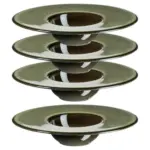 M&ouml;belix Tellerset Ambitious Gr&uuml;n/schwarz, 4-Teilig