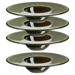 Tellerset Ambitious Grün/schwarz, 4-Teilig