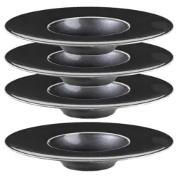 Tellerset Angry Schwarz, 4-Teilig
