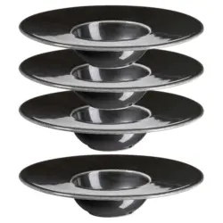 Tellerset Angry Schwarz, 4-Teilig