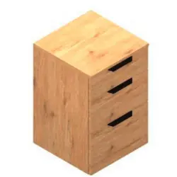 Kommode Rimini Mit 3 Laden Eiche Artisan, B: 40 Cm